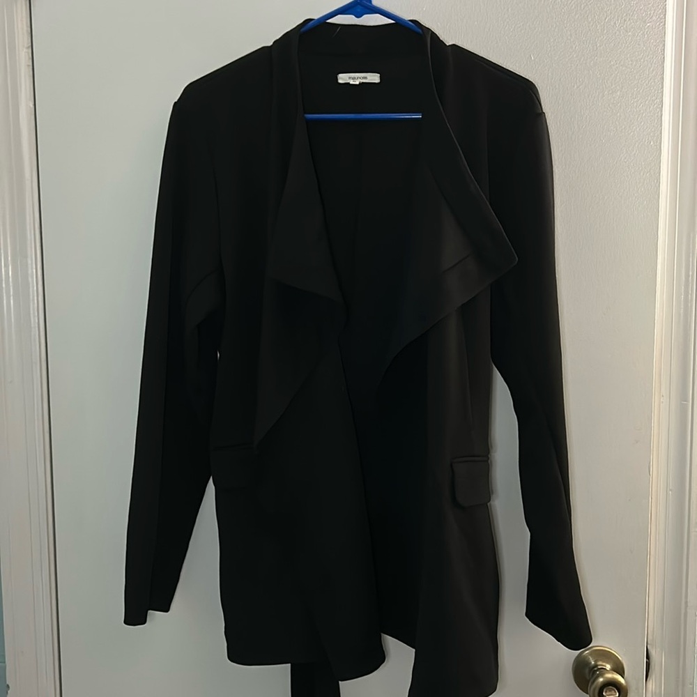 Maurices size xl black blazer with tie back